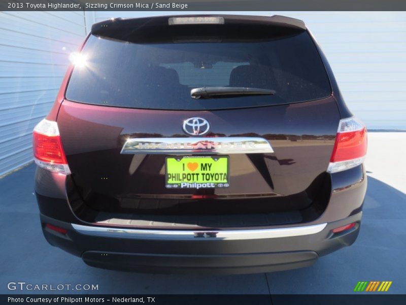 Sizzling Crimson Mica / Sand Beige 2013 Toyota Highlander
