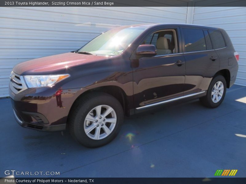 Sizzling Crimson Mica / Sand Beige 2013 Toyota Highlander