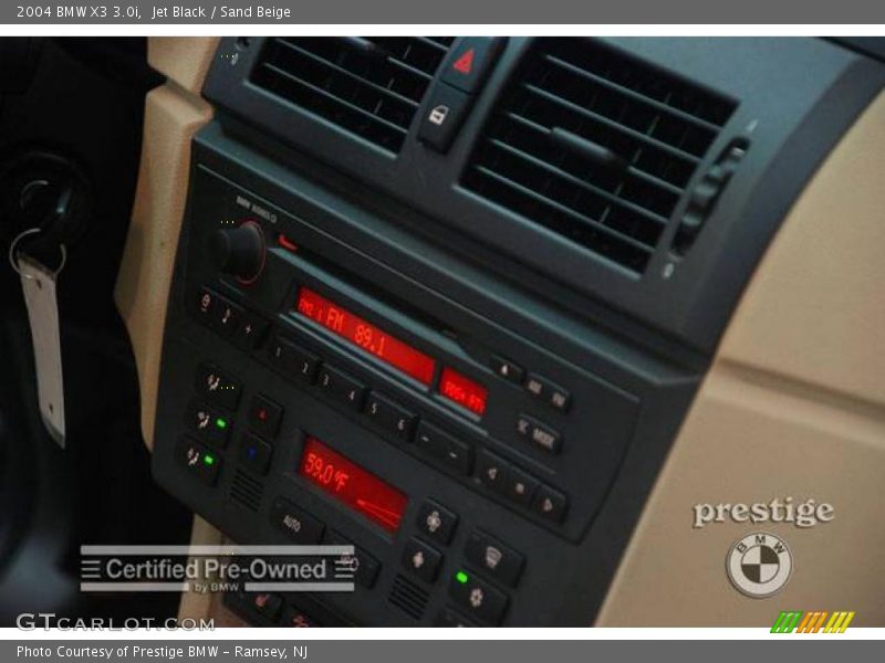 Jet Black / Sand Beige 2004 BMW X3 3.0i
