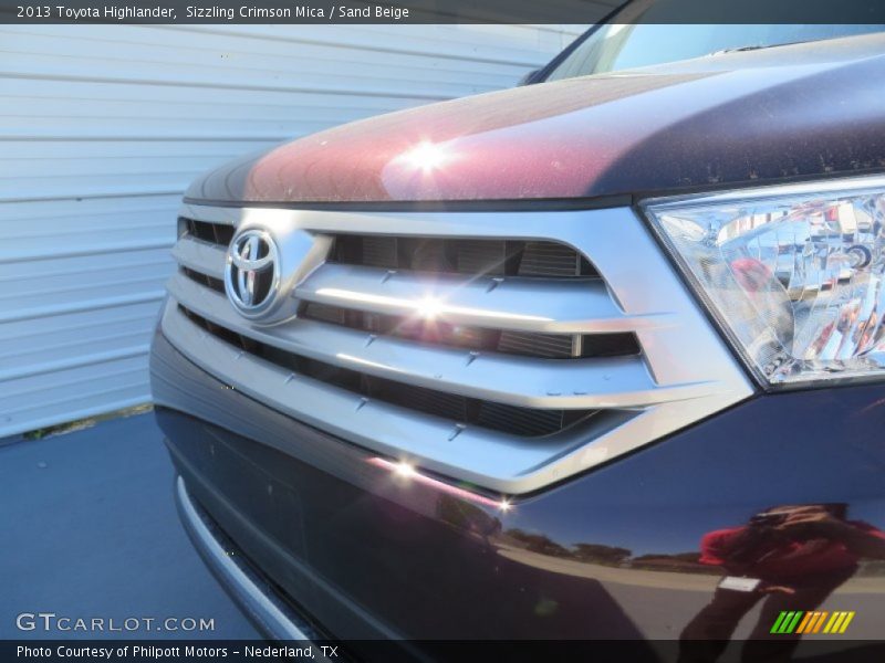 Sizzling Crimson Mica / Sand Beige 2013 Toyota Highlander