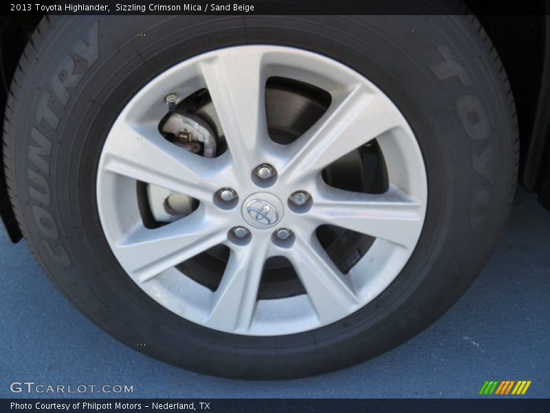 Sizzling Crimson Mica / Sand Beige 2013 Toyota Highlander