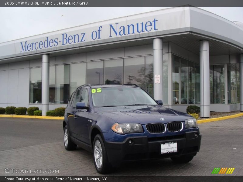 Mystic Blue Metallic / Grey 2005 BMW X3 3.0i