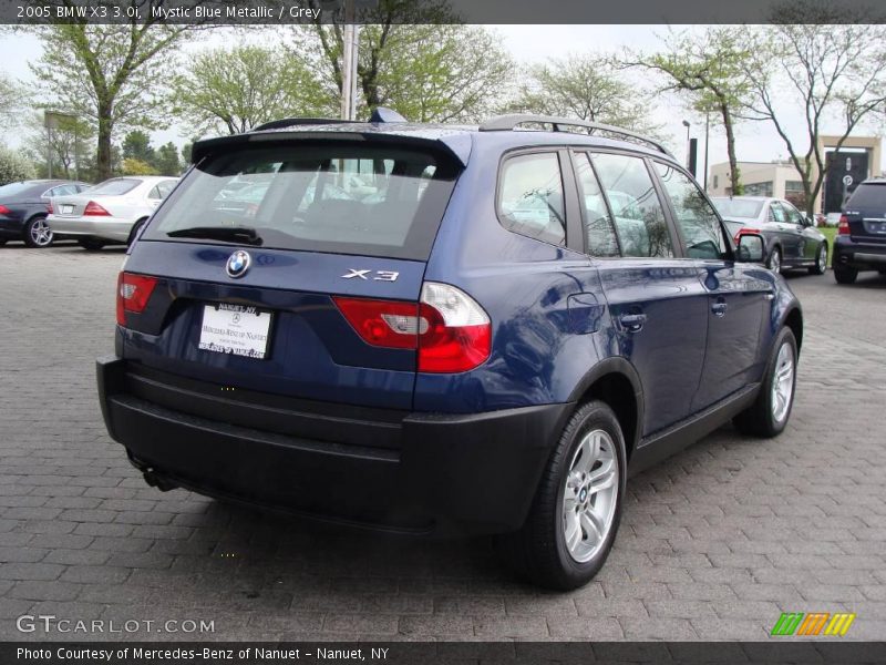 Mystic Blue Metallic / Grey 2005 BMW X3 3.0i