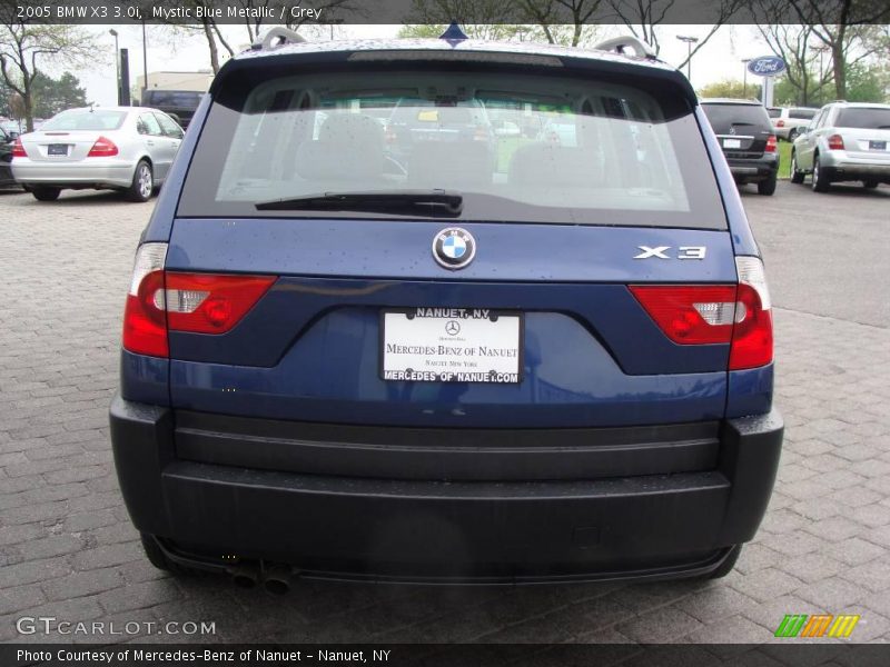 Mystic Blue Metallic / Grey 2005 BMW X3 3.0i