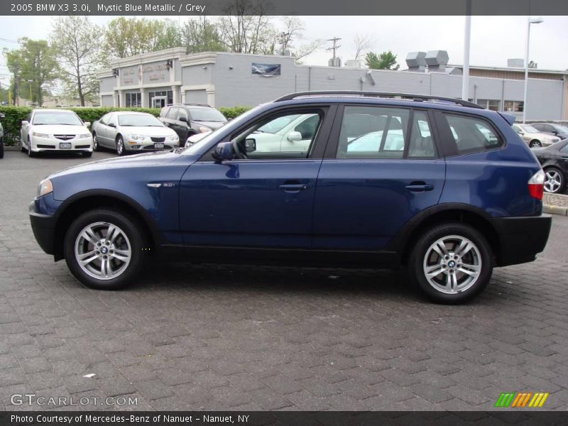Mystic Blue Metallic / Grey 2005 BMW X3 3.0i