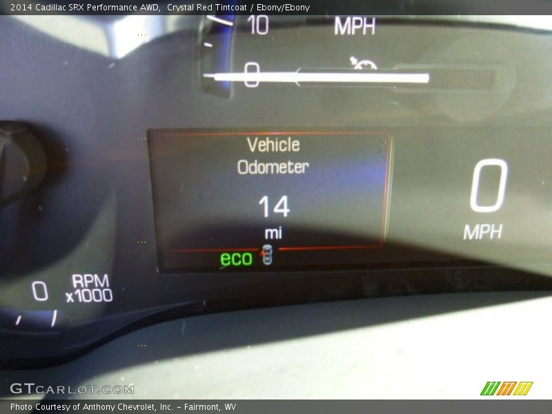 Crystal Red Tintcoat / Ebony/Ebony 2014 Cadillac SRX Performance AWD