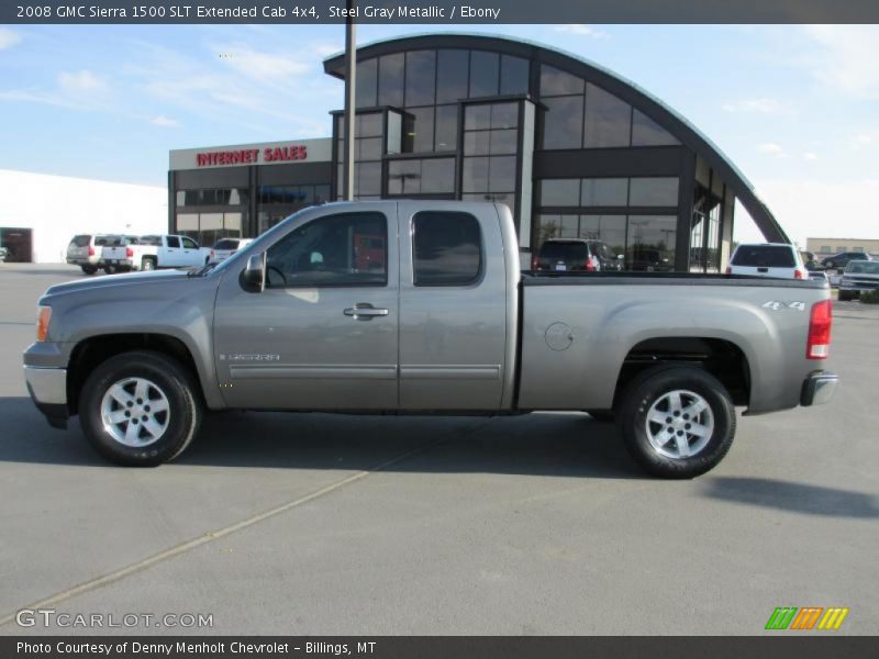 Steel Gray Metallic / Ebony 2008 GMC Sierra 1500 SLT Extended Cab 4x4