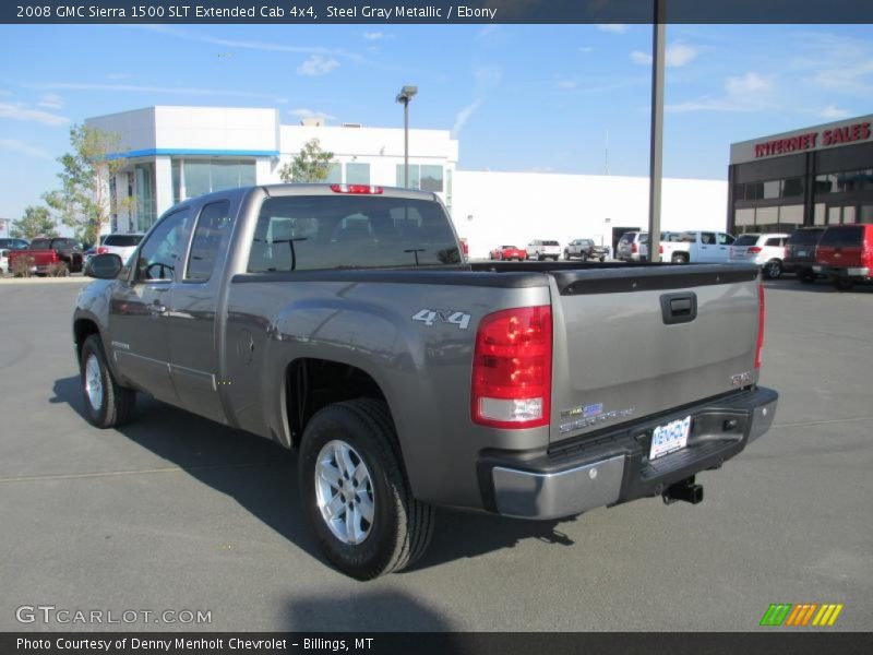 Steel Gray Metallic / Ebony 2008 GMC Sierra 1500 SLT Extended Cab 4x4
