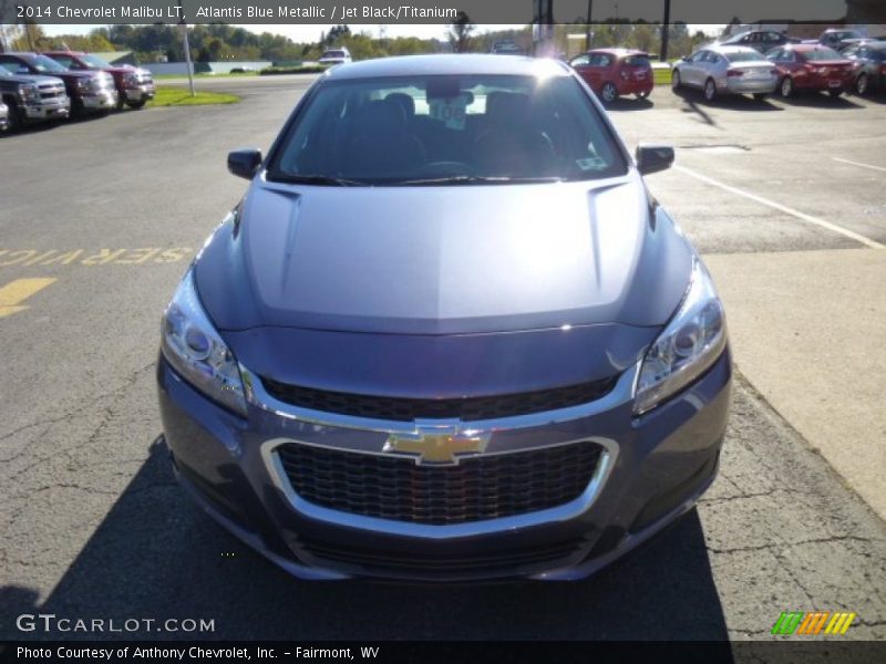 Atlantis Blue Metallic / Jet Black/Titanium 2014 Chevrolet Malibu LT