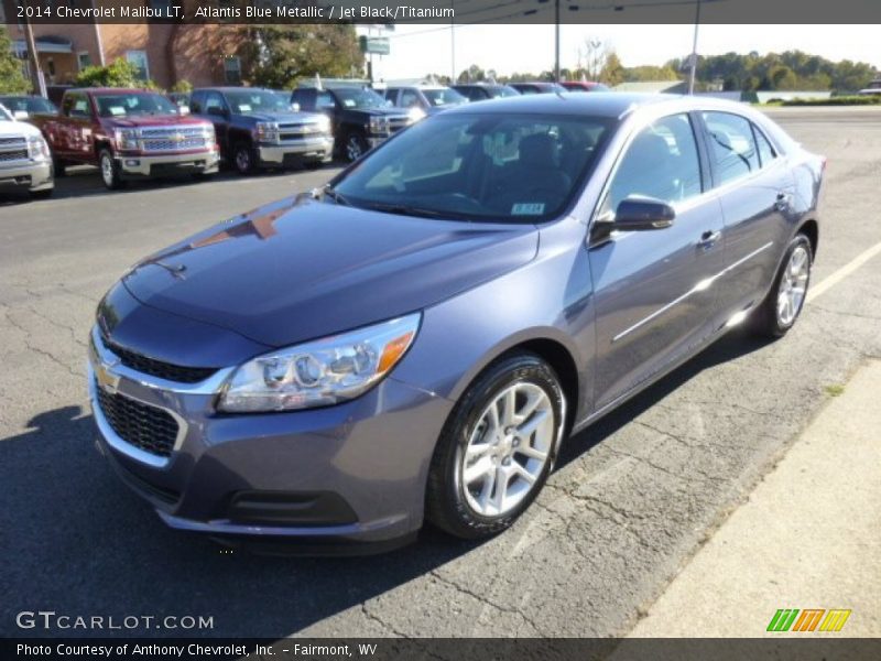 Atlantis Blue Metallic / Jet Black/Titanium 2014 Chevrolet Malibu LT