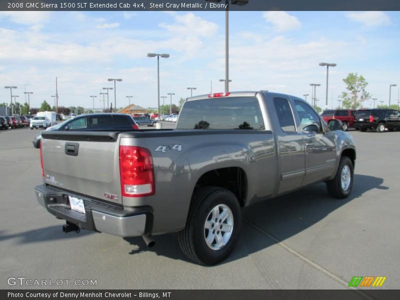 Steel Gray Metallic / Ebony 2008 GMC Sierra 1500 SLT Extended Cab 4x4