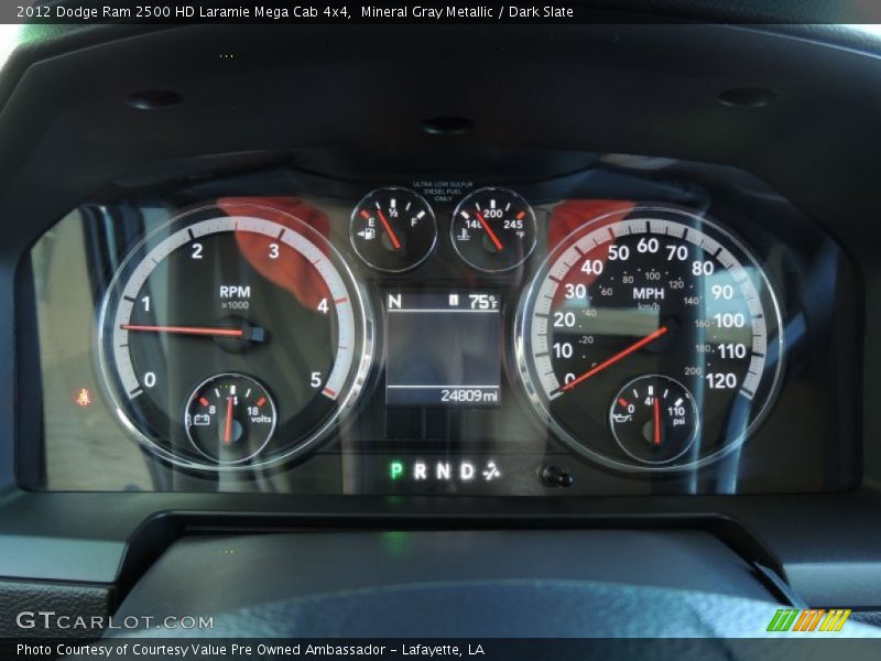 Mineral Gray Metallic / Dark Slate 2012 Dodge Ram 2500 HD Laramie Mega Cab 4x4
