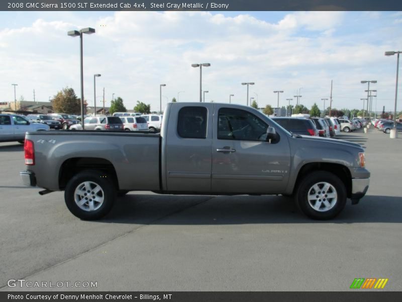 Steel Gray Metallic / Ebony 2008 GMC Sierra 1500 SLT Extended Cab 4x4