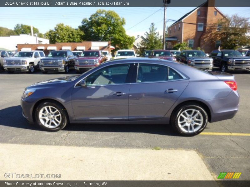 Atlantis Blue Metallic / Jet Black/Titanium 2014 Chevrolet Malibu LT