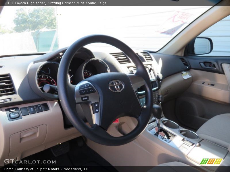 Sizzling Crimson Mica / Sand Beige 2013 Toyota Highlander