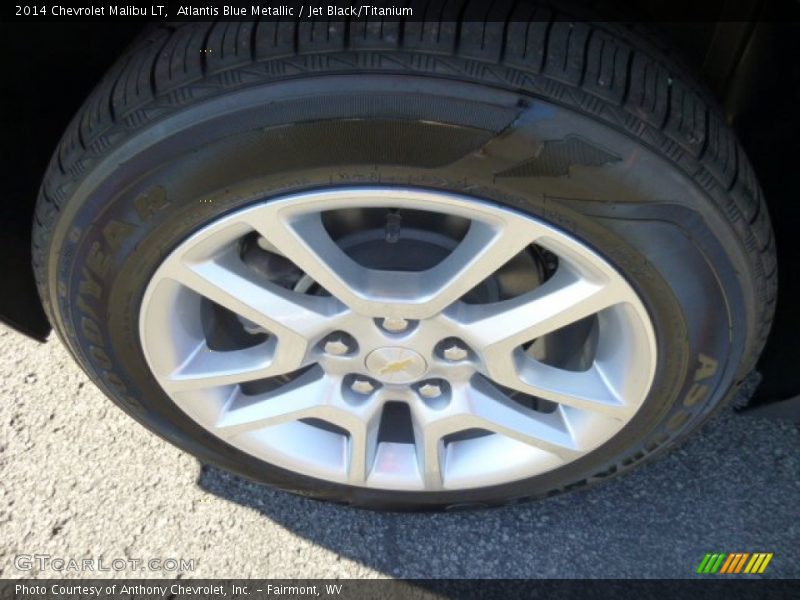 Atlantis Blue Metallic / Jet Black/Titanium 2014 Chevrolet Malibu LT