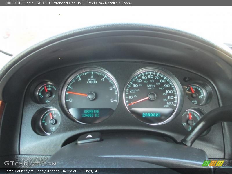Steel Gray Metallic / Ebony 2008 GMC Sierra 1500 SLT Extended Cab 4x4
