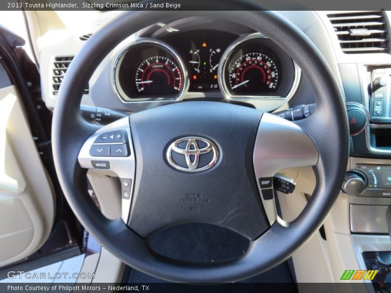 Sizzling Crimson Mica / Sand Beige 2013 Toyota Highlander