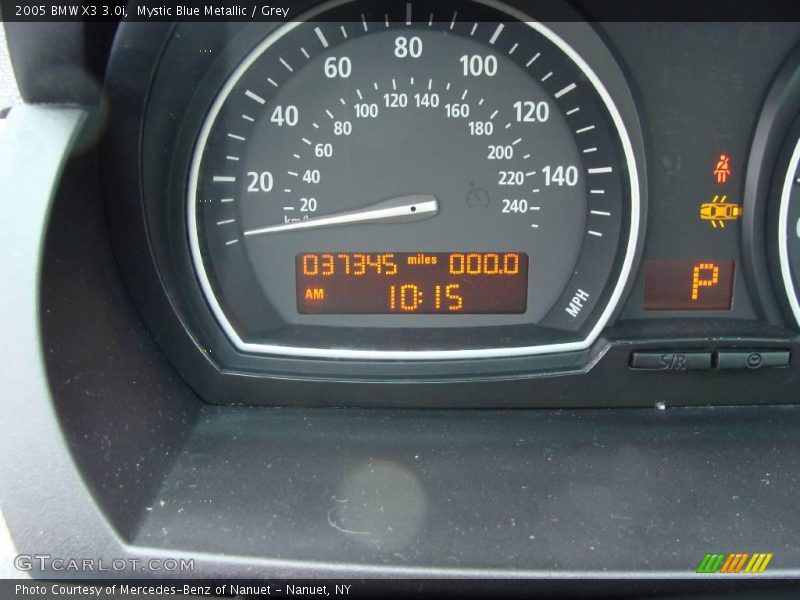 Mystic Blue Metallic / Grey 2005 BMW X3 3.0i