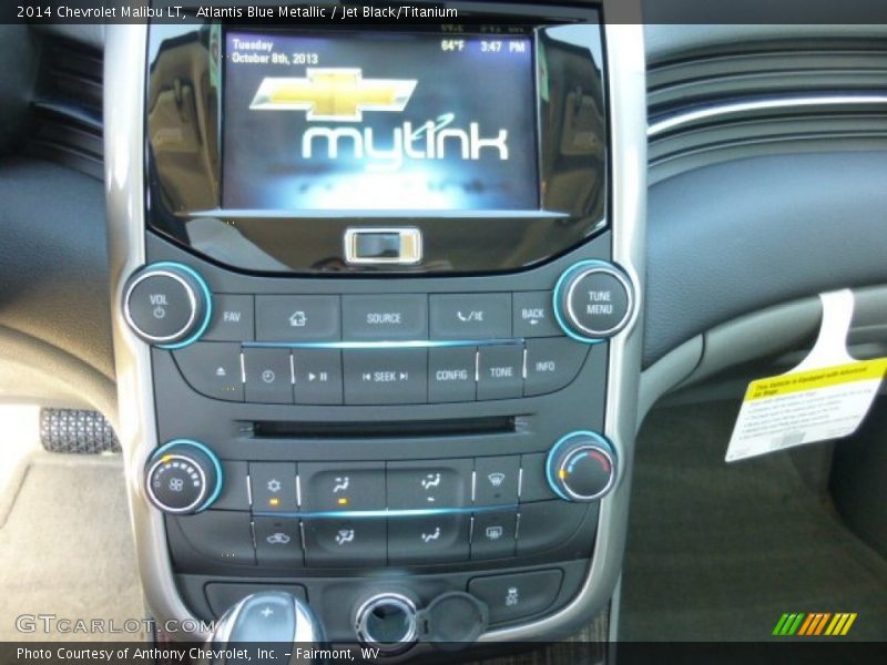 Atlantis Blue Metallic / Jet Black/Titanium 2014 Chevrolet Malibu LT