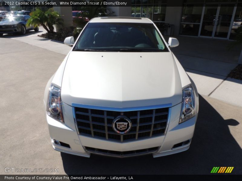 White Diamond Tricoat / Ebony/Ebony 2012 Cadillac CTS 3.6 Sedan