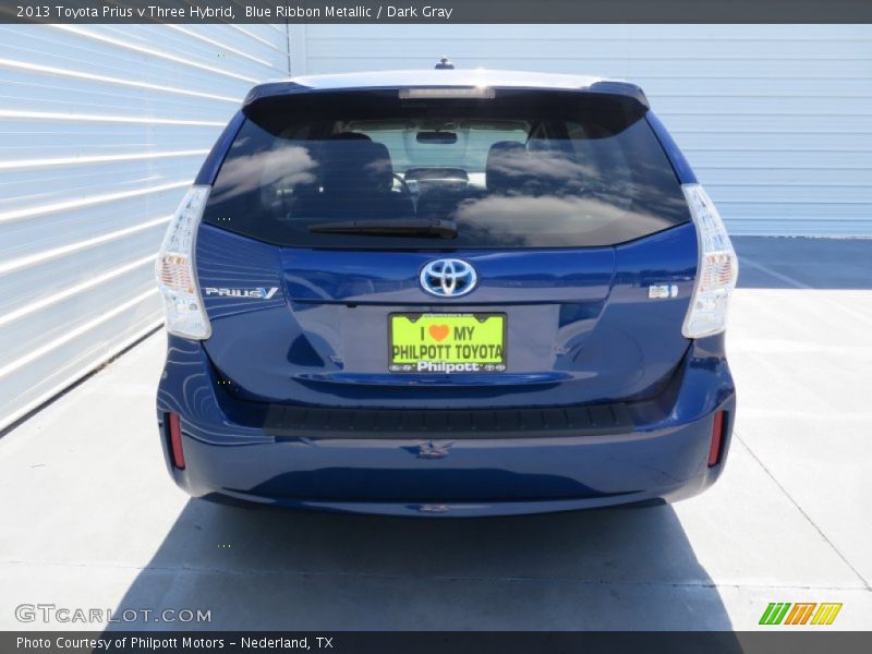 Blue Ribbon Metallic / Dark Gray 2013 Toyota Prius v Three Hybrid