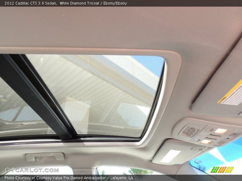 White Diamond Tricoat / Ebony/Ebony 2012 Cadillac CTS 3.6 Sedan