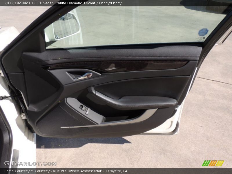 White Diamond Tricoat / Ebony/Ebony 2012 Cadillac CTS 3.6 Sedan
