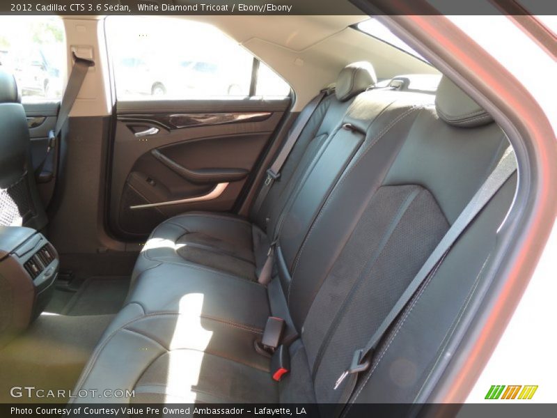 White Diamond Tricoat / Ebony/Ebony 2012 Cadillac CTS 3.6 Sedan
