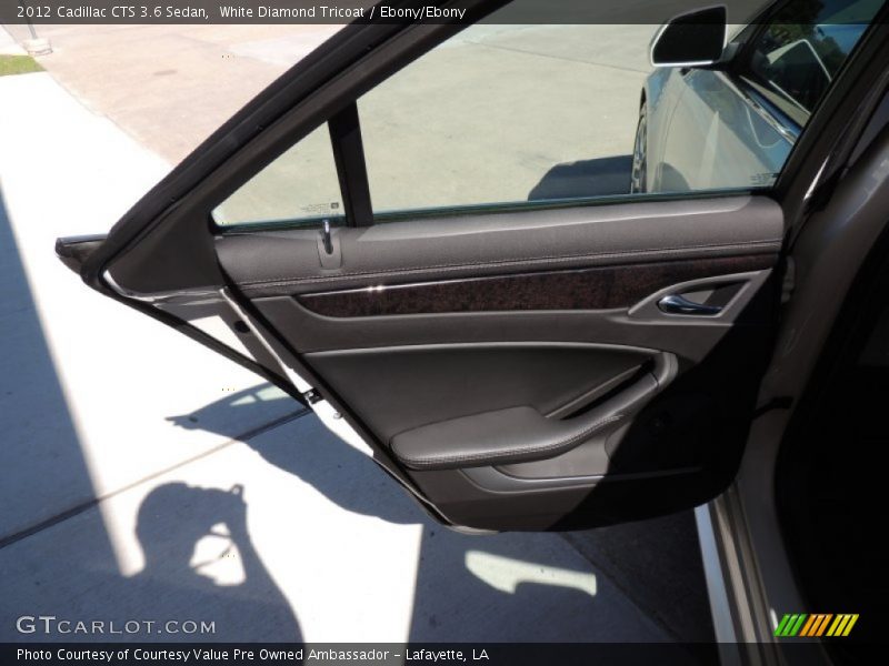 White Diamond Tricoat / Ebony/Ebony 2012 Cadillac CTS 3.6 Sedan