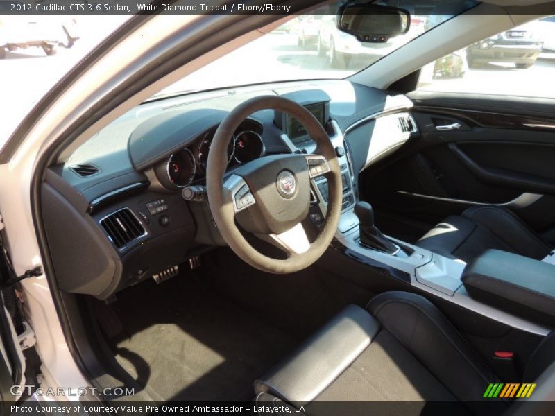 White Diamond Tricoat / Ebony/Ebony 2012 Cadillac CTS 3.6 Sedan