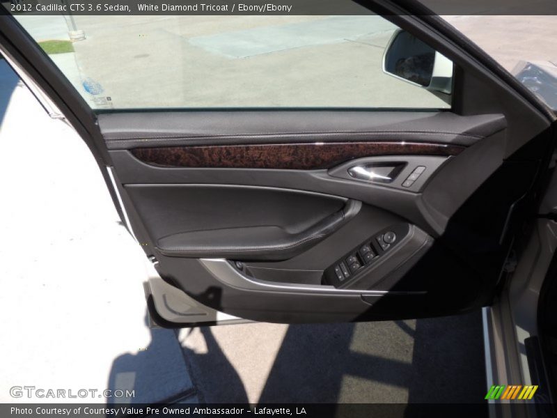 White Diamond Tricoat / Ebony/Ebony 2012 Cadillac CTS 3.6 Sedan