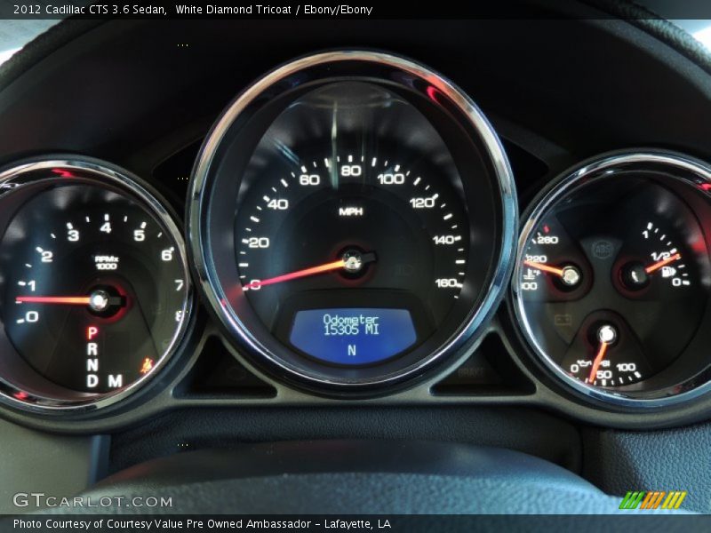 White Diamond Tricoat / Ebony/Ebony 2012 Cadillac CTS 3.6 Sedan