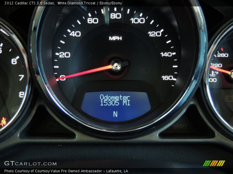 White Diamond Tricoat / Ebony/Ebony 2012 Cadillac CTS 3.6 Sedan