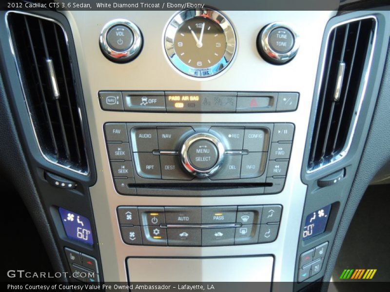 White Diamond Tricoat / Ebony/Ebony 2012 Cadillac CTS 3.6 Sedan
