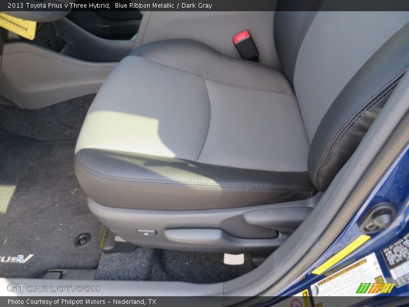 Blue Ribbon Metallic / Dark Gray 2013 Toyota Prius v Three Hybrid
