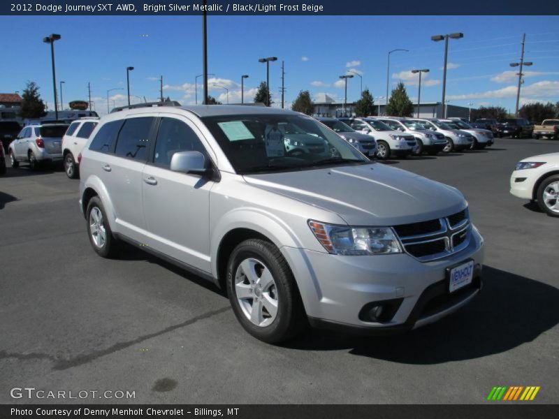 Bright Silver Metallic / Black/Light Frost Beige 2012 Dodge Journey SXT AWD
