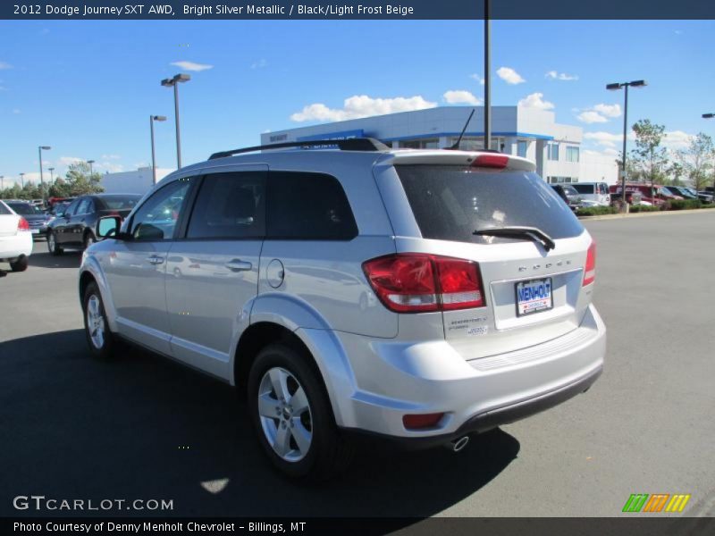 Bright Silver Metallic / Black/Light Frost Beige 2012 Dodge Journey SXT AWD