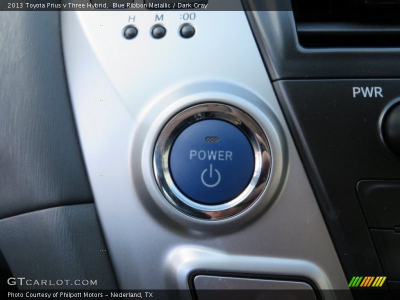 Blue Ribbon Metallic / Dark Gray 2013 Toyota Prius v Three Hybrid