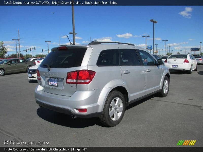 Bright Silver Metallic / Black/Light Frost Beige 2012 Dodge Journey SXT AWD