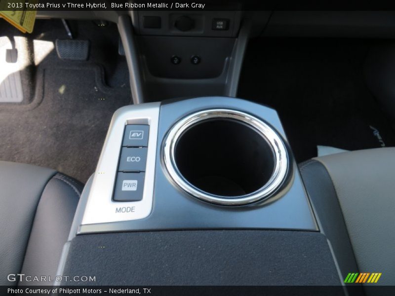 Blue Ribbon Metallic / Dark Gray 2013 Toyota Prius v Three Hybrid