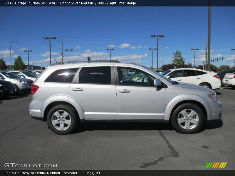 Bright Silver Metallic / Black/Light Frost Beige 2012 Dodge Journey SXT AWD