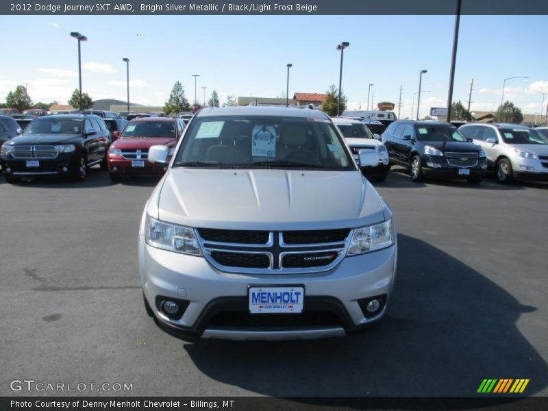 Bright Silver Metallic / Black/Light Frost Beige 2012 Dodge Journey SXT AWD