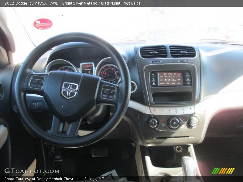 Bright Silver Metallic / Black/Light Frost Beige 2012 Dodge Journey SXT AWD