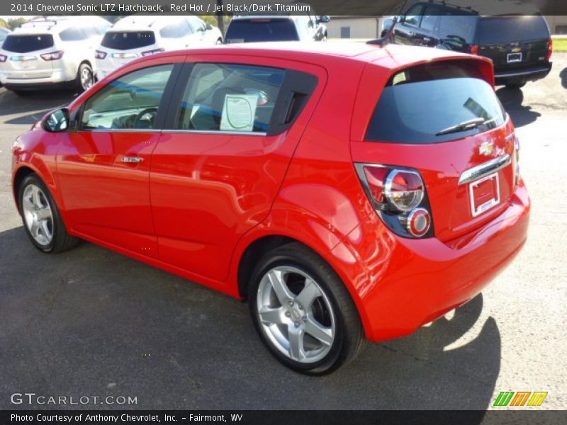 Red Hot / Jet Black/Dark Titanium 2014 Chevrolet Sonic LTZ Hatchback