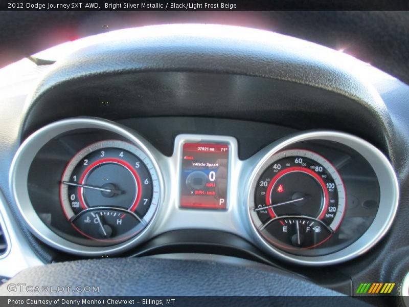 Bright Silver Metallic / Black/Light Frost Beige 2012 Dodge Journey SXT AWD