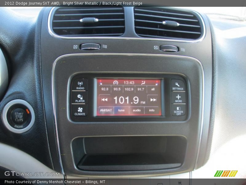 Bright Silver Metallic / Black/Light Frost Beige 2012 Dodge Journey SXT AWD