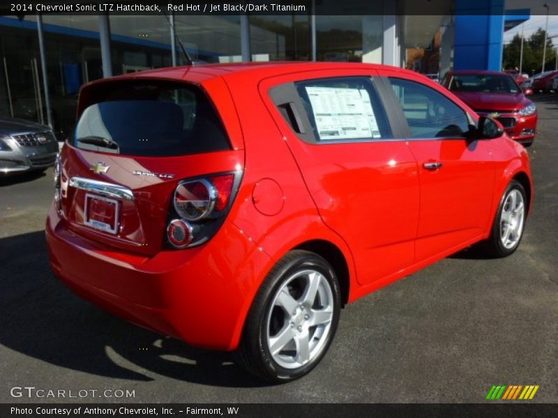Red Hot / Jet Black/Dark Titanium 2014 Chevrolet Sonic LTZ Hatchback