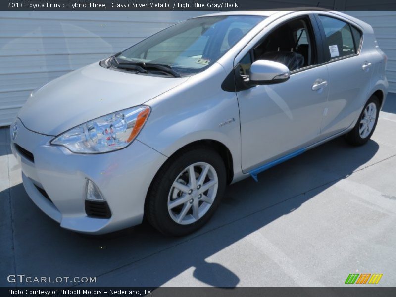 Classic Silver Metallic / Light Blue Gray/Black 2013 Toyota Prius c Hybrid Three