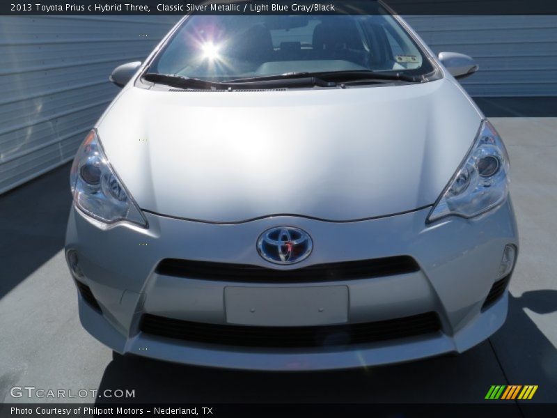 Classic Silver Metallic / Light Blue Gray/Black 2013 Toyota Prius c Hybrid Three